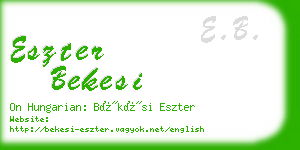 eszter bekesi business card